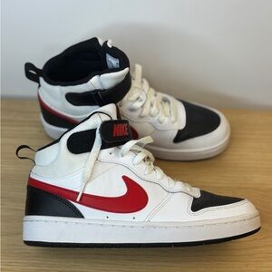 Nike Court Borough Mid 2 Sneakers -‎ Red and Black 6.5Y